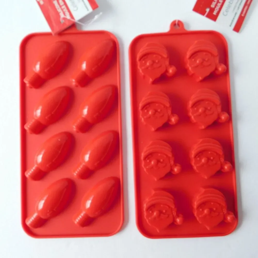 Silicone Mold Candy Crafts Lot of 9 Halloween Christmas Baking Jello Soaps Craft